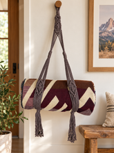 Load image into Gallery viewer, Handmade Macrame Blanket Hanger – Wall Hanging Blanket Display