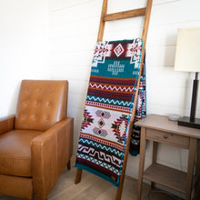 Load image into Gallery viewer, Andean Alpaca Wool Blanket - Turquoise