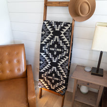 Load image into Gallery viewer, Andean Alpaca Wool Blanket - Black Chakana
