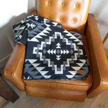 Load image into Gallery viewer, Andean Alpaca Wool Blanket - Black Chakana