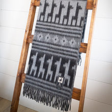 Load image into Gallery viewer, Alpaca Wool Throw Blanket - Alpaca Design (Black)
