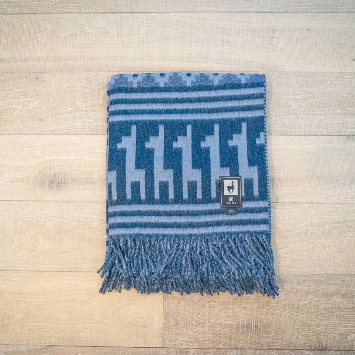 Blue wool throw discount blanket