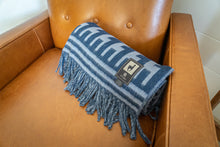 Load image into Gallery viewer, Alpaca Wool Throw Blanket - Alpaca Design (Blue)
