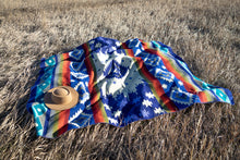 Load image into Gallery viewer, Andean Alpaca Wool Blanket - Ocean Breeze