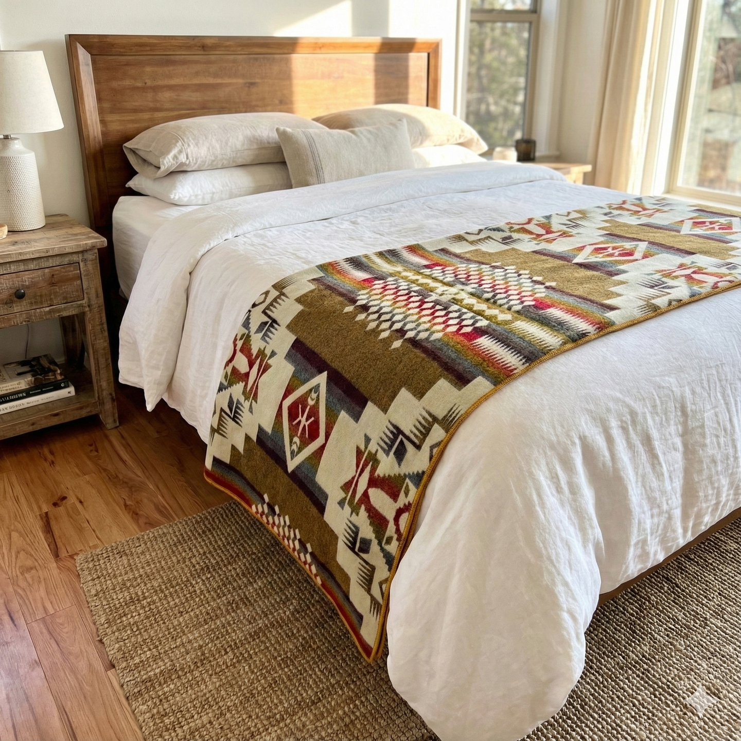 Andean Alpaca Wool Blanket - Sandstone