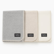 Load image into Gallery viewer, Natural Alpaca Blanket – Reversible Two-Tone Blanket
