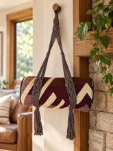 Load image into Gallery viewer, Handmade Macrame Blanket Hanger – Wall Hanging Blanket Display
