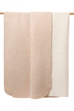 Load image into Gallery viewer, Natural Alpaca Blanket – Reversible Two-Tone Blanket
