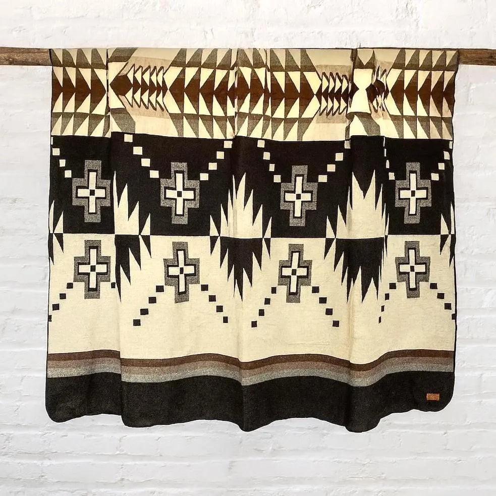 Andean Alpaca Wool Blanket - Mocha