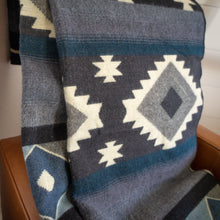 Load image into Gallery viewer, Andean Alpaca Wool Blanket - Midnight
