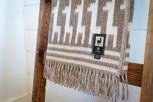 Load image into Gallery viewer, Alpaca Wool Throw Blanket - Alpaca Design (Beige)

