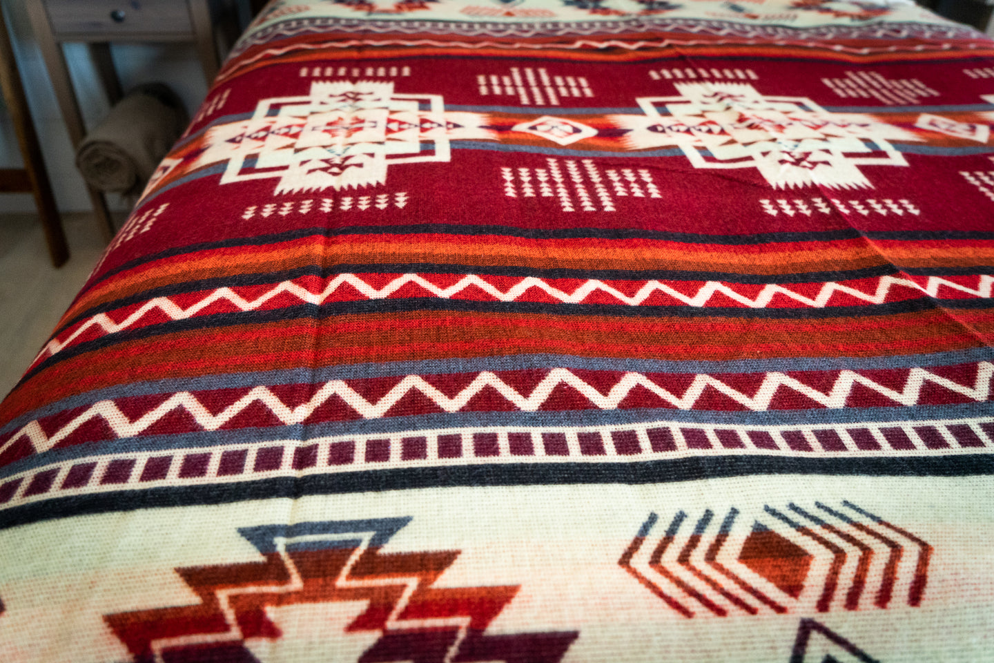 Andean Alpaca Wool Blanket - Wildfire